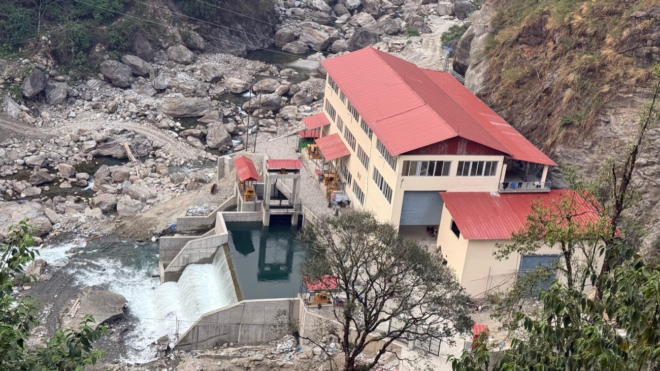 Run-of-river hydropower facility in the Himalayas