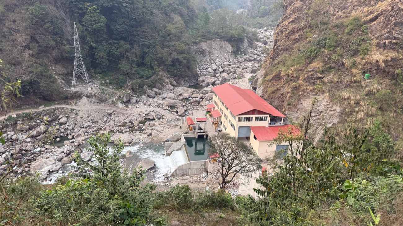 Hydropower facility nestled in the Himalayas